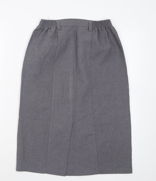 TruTex Womens Grey Polyester A-Line Skirt Size 6