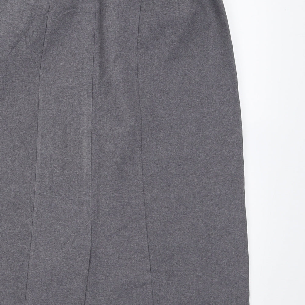 TruTex Womens Grey Polyester A-Line Skirt Size 6