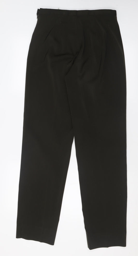 antonio derrico Womens Brown Polyester Trousers Size 12 L32 in Regular Button