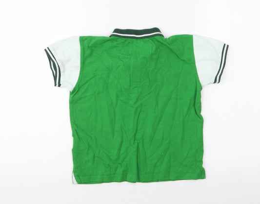 Celtic Football Club Boys Grey 100% Cotton Jersey Polo Size 6-7 Years Collared Button