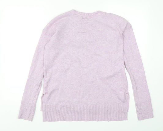 Gap Womens Pink Round Neck Nylon Pullover Jumper Size S