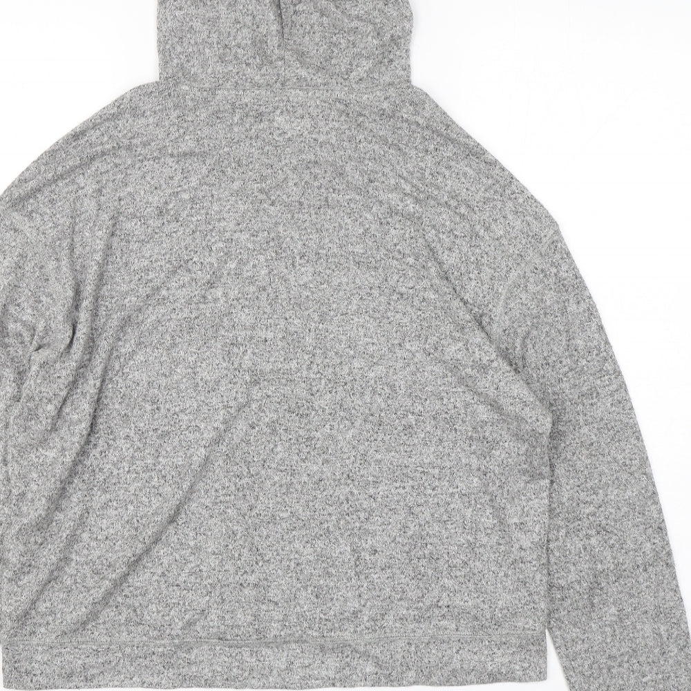 Hollister Womens Grey Viscose Pullover Hoodie Size M Pullover