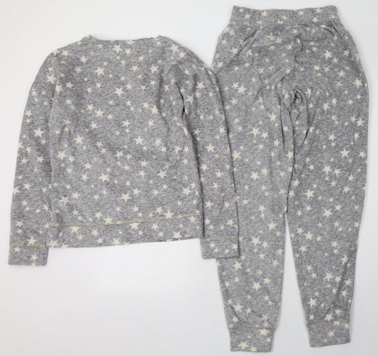 Marks and Spencer Womens Grey Geometric Polyester Cami Pyjama Set Size XS - Star print