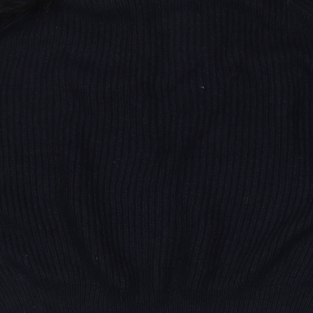 H&M Womens Blue Round Neck Acrylic Pullover Jumper Size S