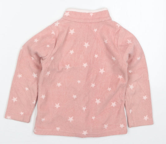 Mothercare Girls Pink Jacket Size 4 Years Zip - Stars