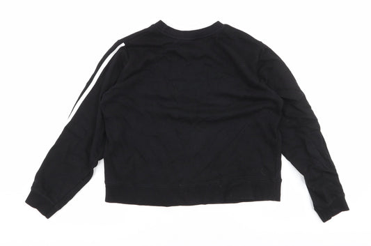 ASOS Womens Black Cotton Pullover Sweatshirt Size 8 Pullover