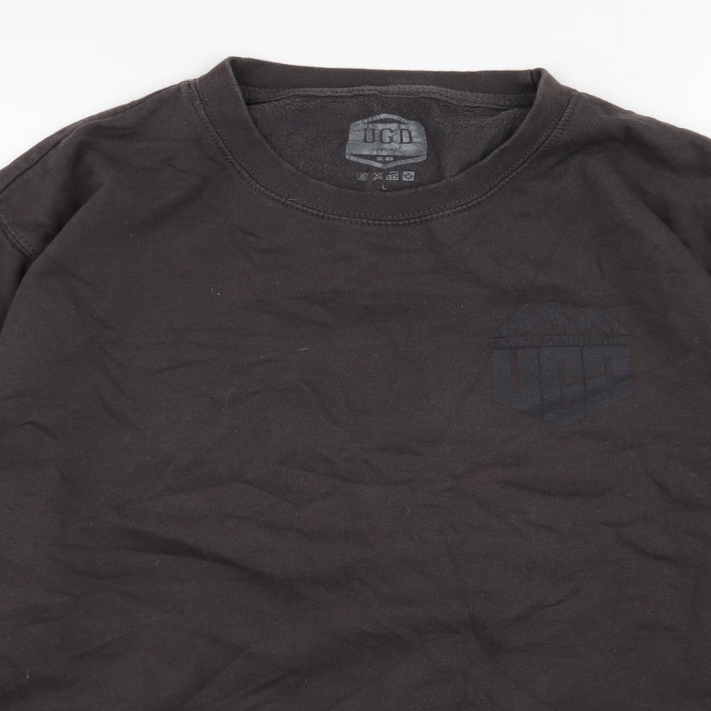 UGD Mens Grey Cotton Pullover Sweatshirt Size L