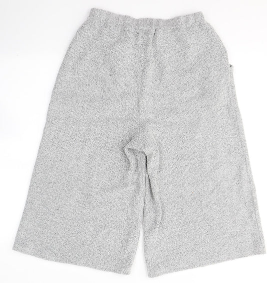 Native Youth Womens Grey Acrylic Cropped Trousers Size S L20 in Regular