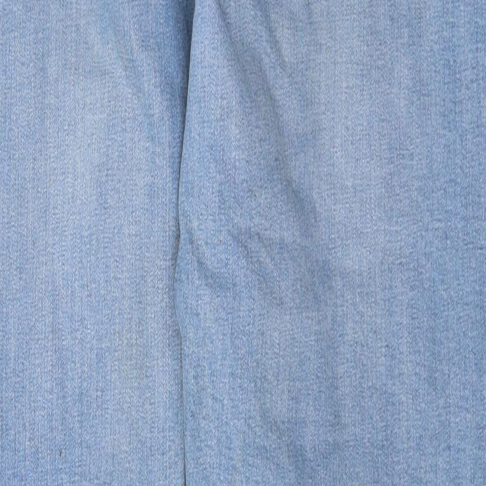 River Island Womens Blue Cotton Skinny Jeans Size 36 in L34 in Regular Button
