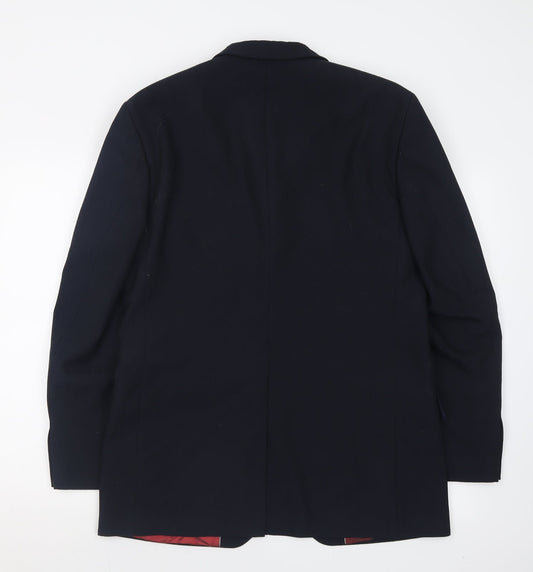 REMUS Mens Black Polyacrylate Fibre Jacket Blazer Size 38
