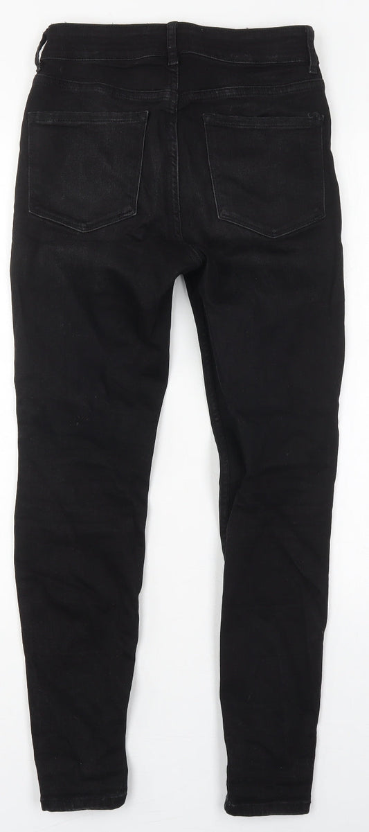 Denim Co Womens Black Cotton Skinny Jeans Size 8 L27 in Regular Button