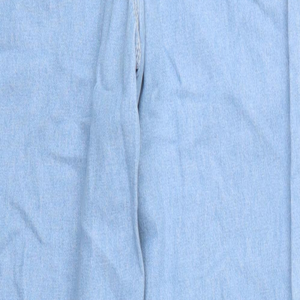 ASOS Womens Blue Cotton Mom Jeans Size 28 in L32 in Regular Button
