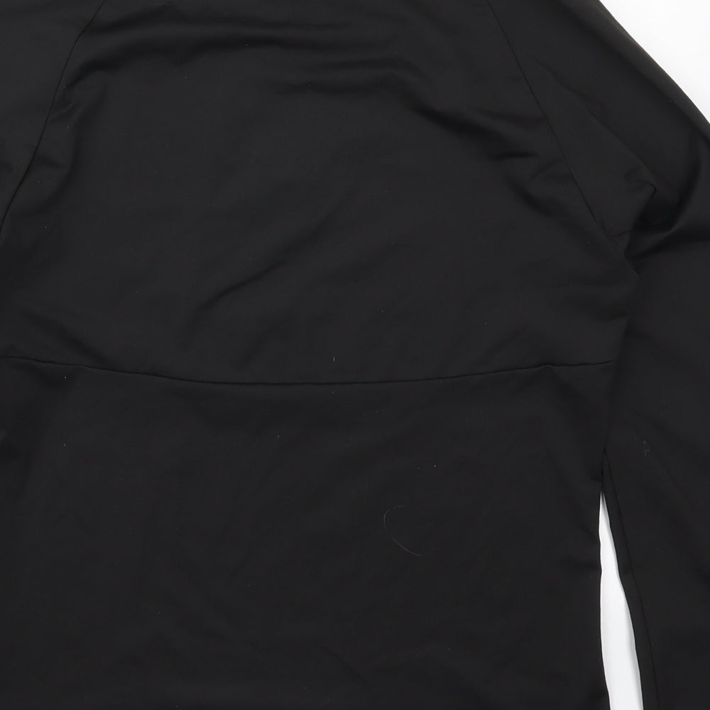 PRETTYLITTLETHING Womens Black Polyester Pullover Sweatshirt Size 12 Zip