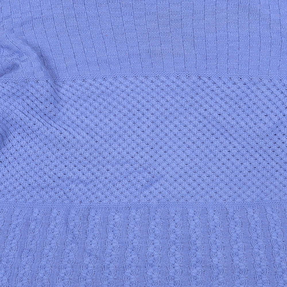 EWM Womens Blue Round Neck Acrylic Pullover Jumper Size 14 - Size14-16