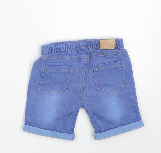 Babybol Boys Blue Cotton Chino Shorts Size 2 Years Regular Drawstring