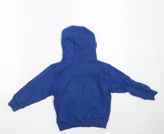 NEXT Boys Blue Cotton Pullover Hoodie Size 4 Years - New York -Skate Crew