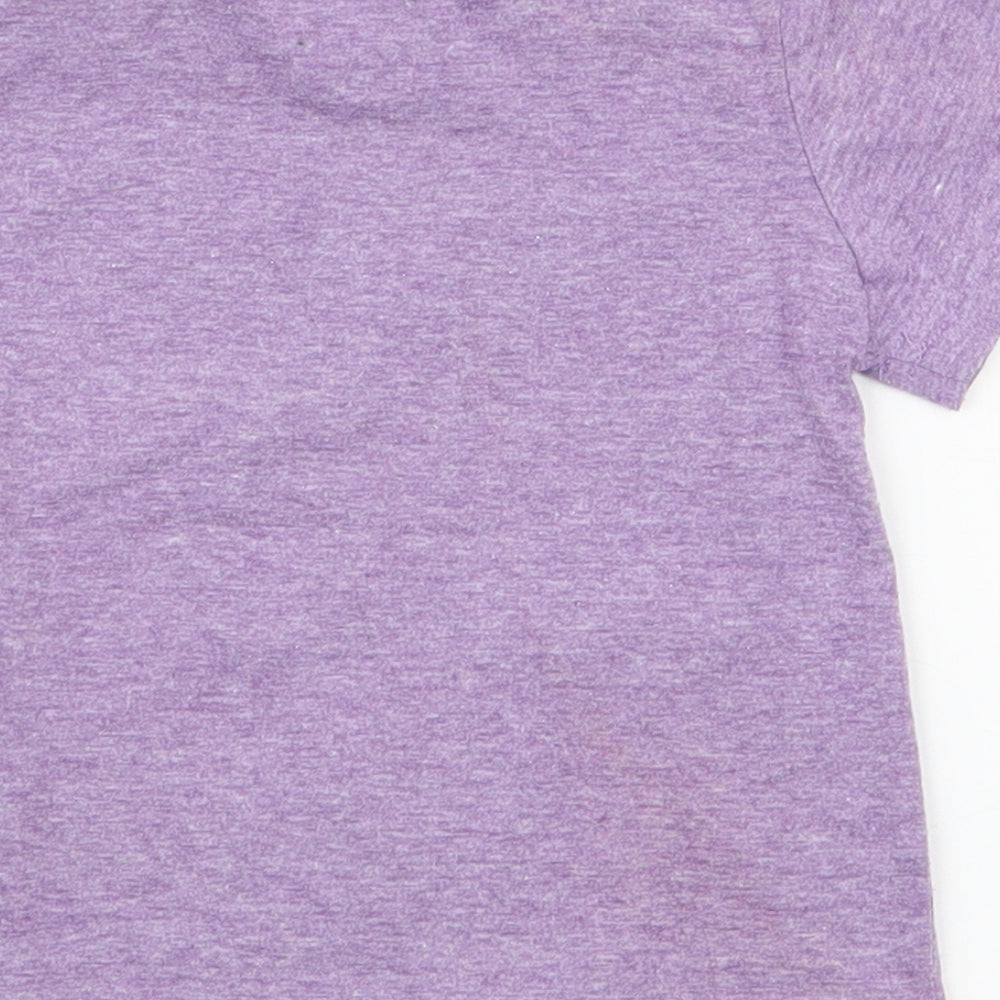 Chicco Boys Purple Cotton Jersey T-Shirt Size 12 Months Round Neck Pullover - Tiger