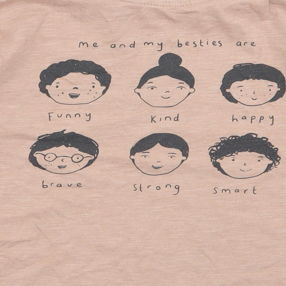 George Boys Beige Polyester Jersey T-Shirt Size 2-3 Years Round Neck Pullover - Friends
