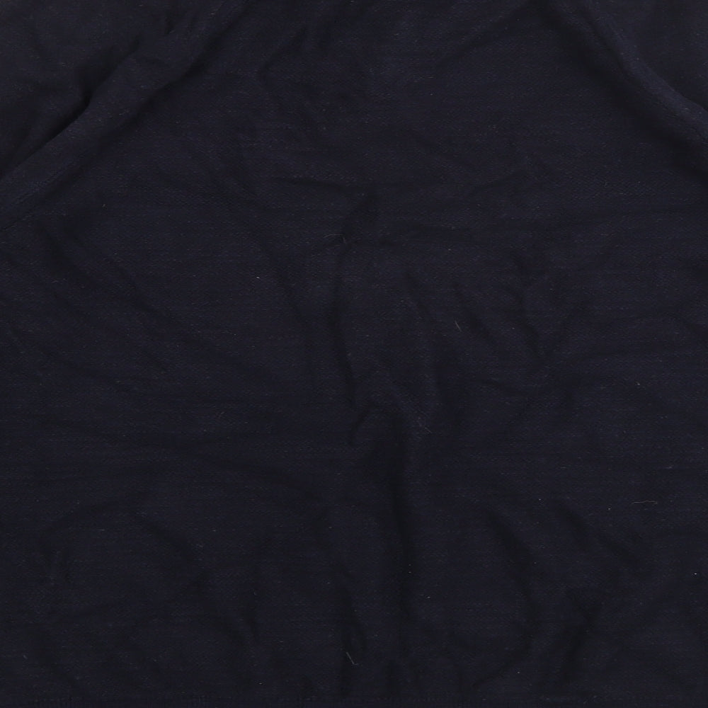 Marks and Spencer Mens Blue High Neck Cotton Pullover Jumper Size M