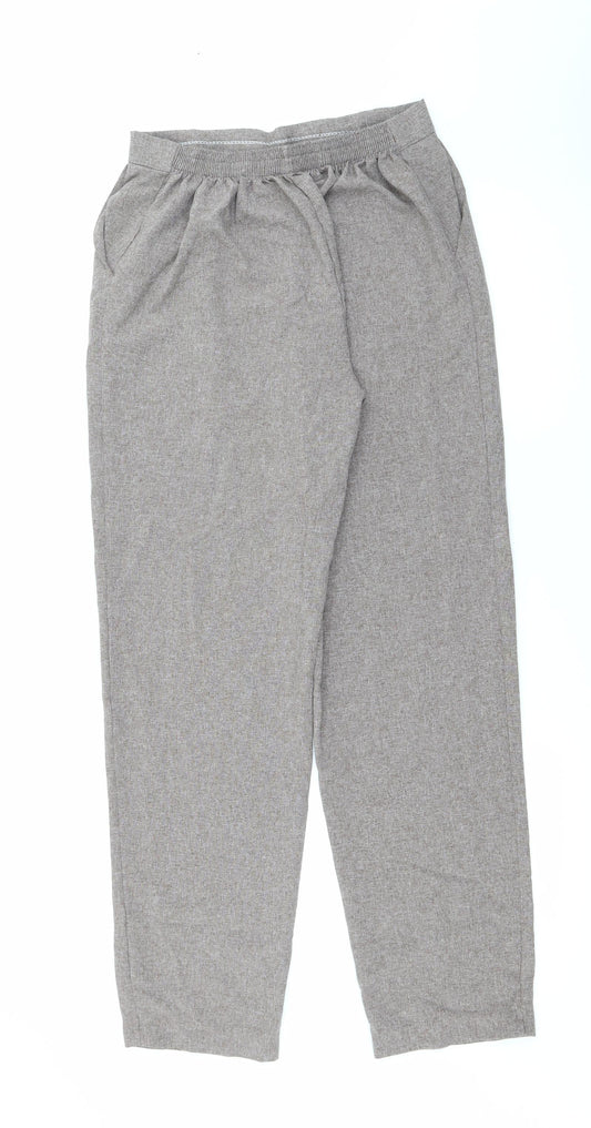 Emma Collection Womens Brown Polyester Carrot Trousers Size 14 L29 in Regular