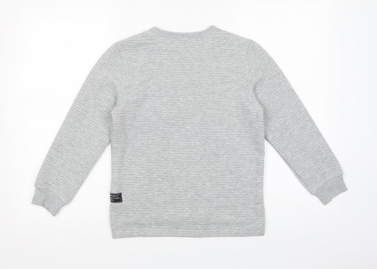 Primark Boys Grey Polyester Pullover Sweatshirt Size 9-10 Years Pullover
