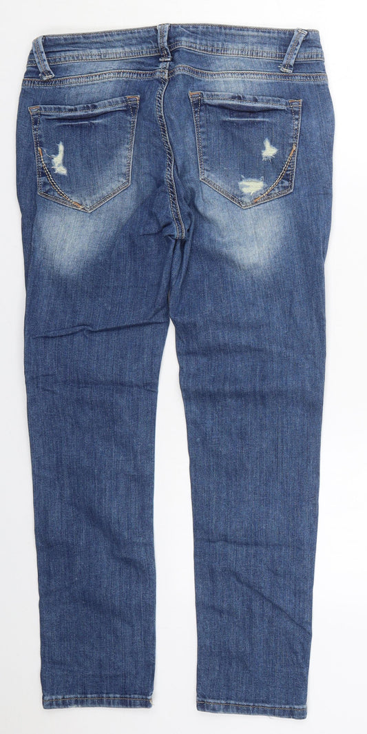 Replus Womens Blue Cotton Skinny Jeans Size 30 in L26 in Regular Button