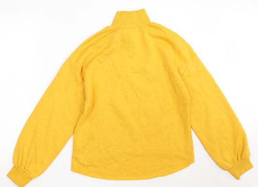 Zara Womens Yellow Polyester Pullover Sweatshirt Size S - Never Ending