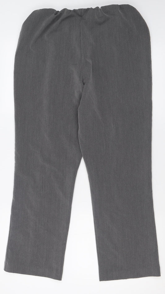 bonmar ch Womens Grey Polyester Trousers Size 12 L27 in Regular