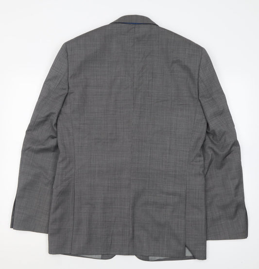 NEXT Mens Grey Wool Jacket Suit Jacket Size 38