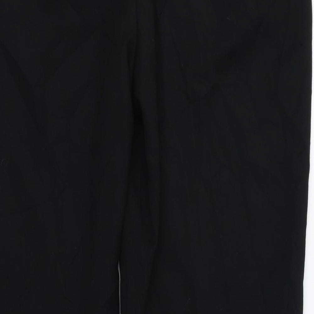 NEXT Womens Black Polyester Trousers Size 10 L28 in Regular Zip