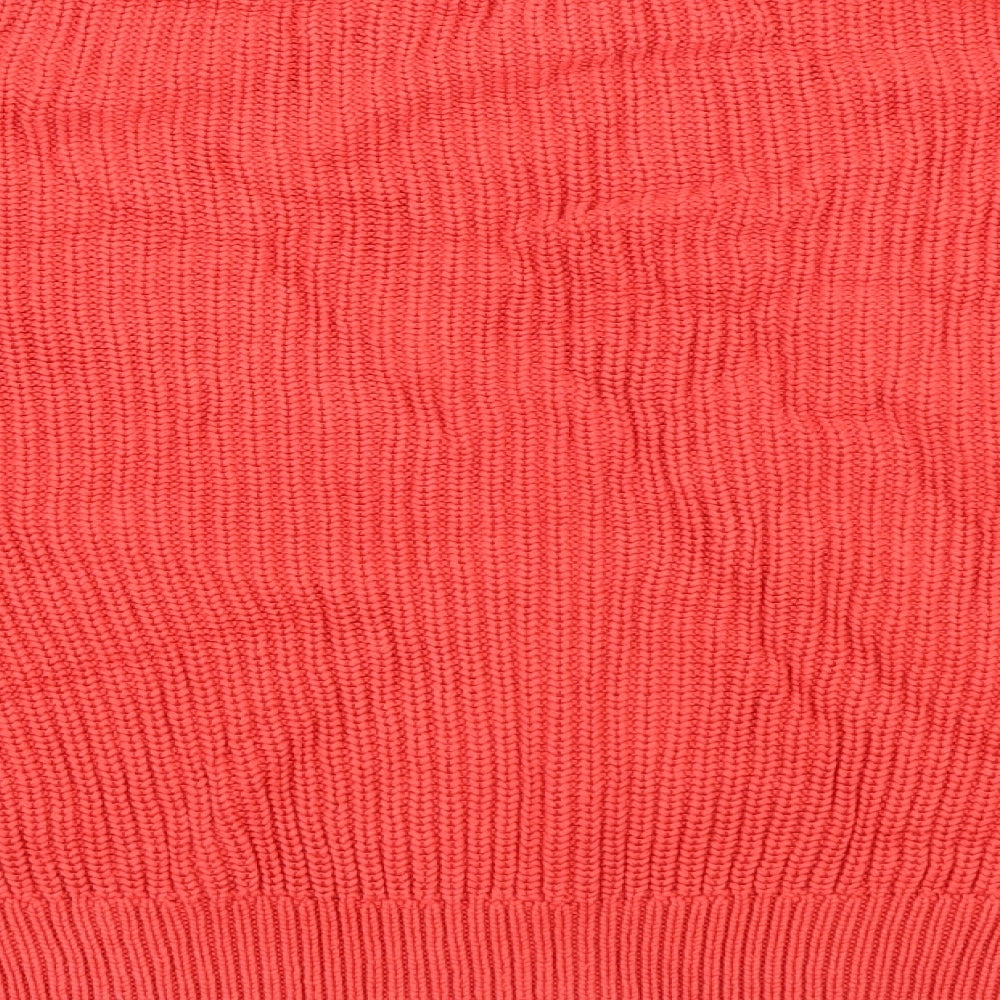 Marks and Spencer Womens Red Crew Neck Cotton Pullover Jumper Size M