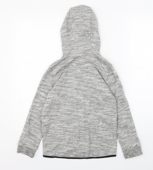 f7f Boys Grey Cotton Full Zip Hoodie Size 9-10 Years Zip