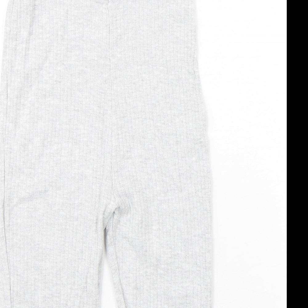 Primark Girls Grey Cotton Dungaree One-Piece Size 9-12 Months Pullover - Little Miss