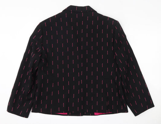 Max Pierre Womens Black Jacket Blazer Size 16 Button