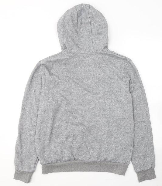 Cedar Wood State Womens Grey Polyester Pullover Hoodie Size L Pullover