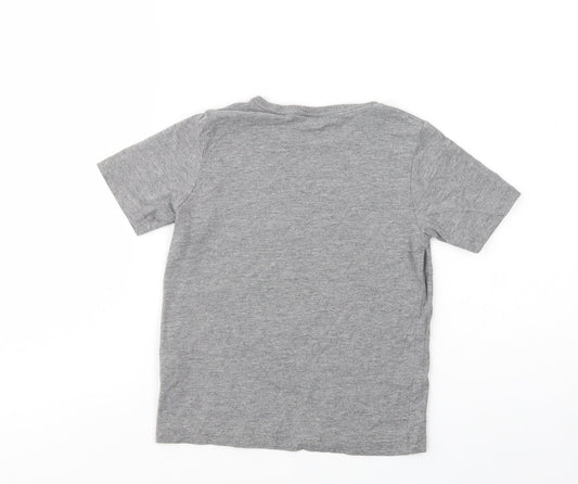 Marks Girls Grey Cotton Pullover T-Shirt Size 4-5 Years Crew Neck Pullover - Bee Sting