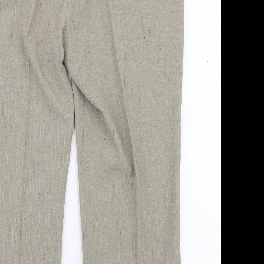 Alexara Womens Green Polyester Trousers Size 18 L27 in Regular Zip
