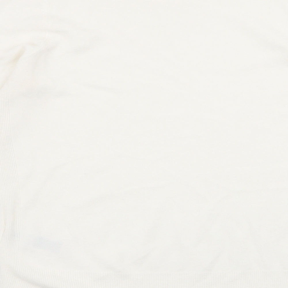 dorothy perkins Womens White Round Neck Acrylic Pullover Jumper Size 12