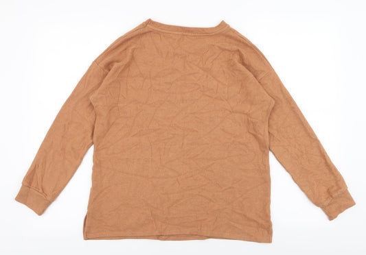George Womens Yellow Viscose Pullover Sweatshirt Size S Pullover