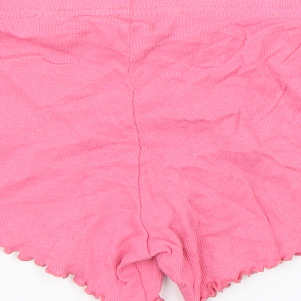 Primark Girls Pink Cotton Cropped Trousers Size 18-24 Months - Shorts