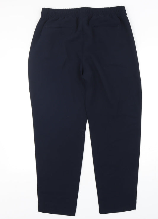 Talbots Womens Blue Polyester Trousers Size M L29 in Regular Drawstring