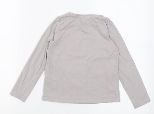 LITTLE KIDS Girls Grey Cotton Basic Casual Size 8 Years Crew Neck Pullover - wear your tutu and dance