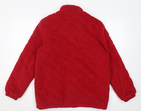 Casual Comfort Womens Red Jacket Size S Zip
