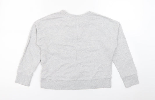 NEXT Girls Grey Cotton Pullover Sweatshirt Size 9 Years - Trending