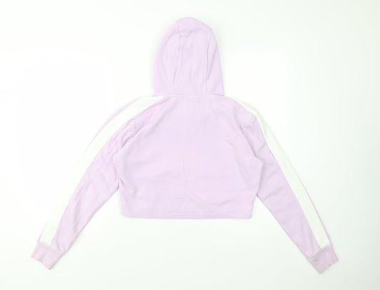 ellesse Womens Purple  Cotton Pullover Hoodie Size 8  Pullover - Cropped