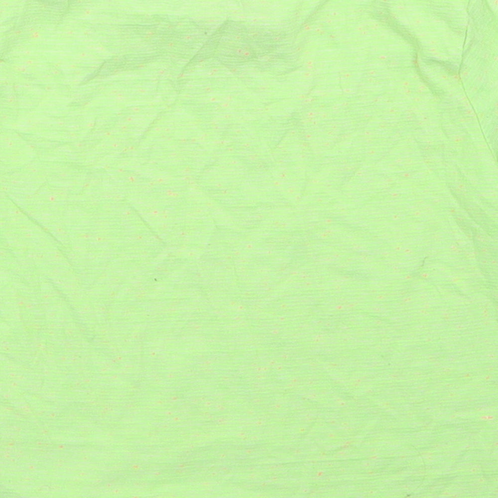 F&F Boys Green Striped Cotton Basic T-Shirt Size 18-24 Months Crew Neck - dinosaur