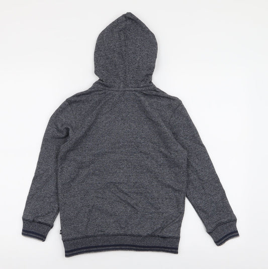 Okaidi Boys Blue Cotton Full Zip Hoodie Size 10 Years Zip
