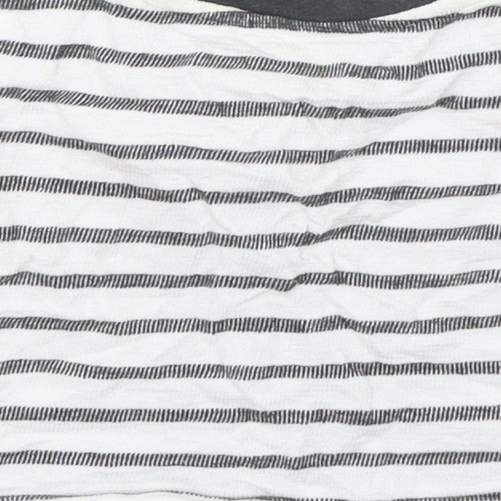 Dunnes Stores Boys Multicoloured Striped Cotton Basic T-Shirt Size 6-9 Months Round Neck Pullover