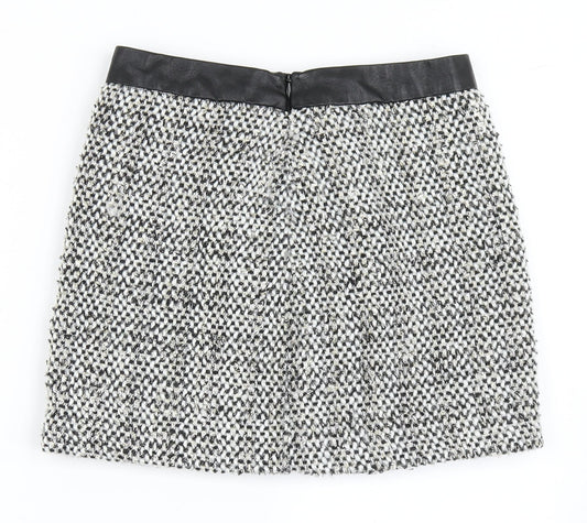 Dunnes Stores Womens Black Polyester A-Line Skirt Size 25 in Zip