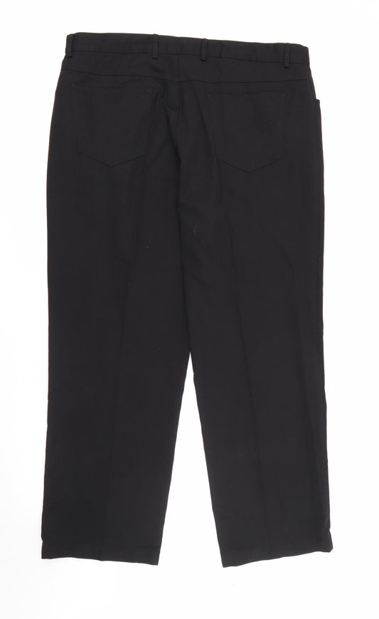 Taylor & Wright Womens Black Polyester Trousers Size 14 L29 in Regular Zip